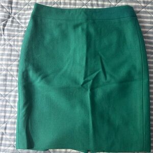 J. Crew Vibrant Green Pencil Skirt